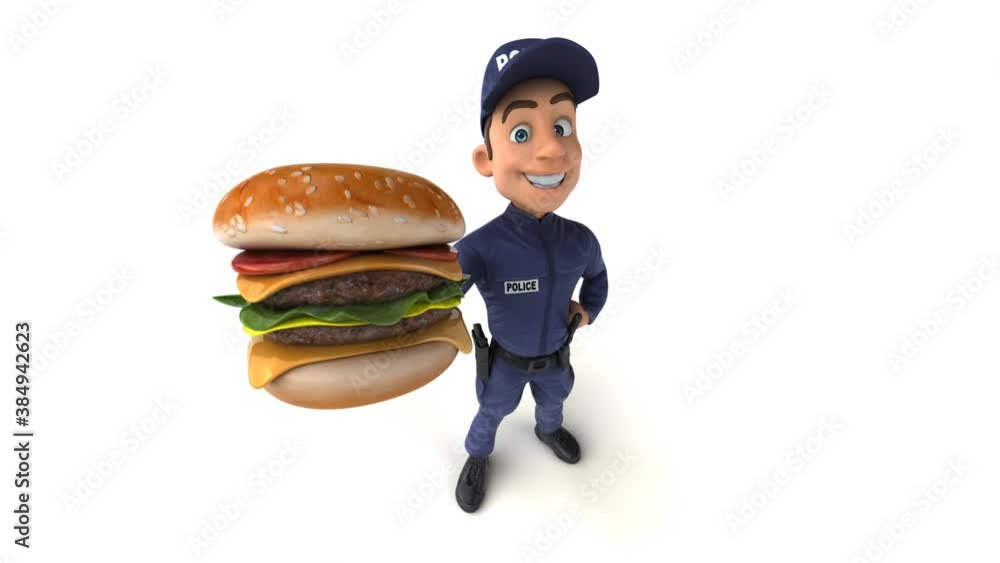 Fun 3D cartoon Police Officer Fun 3D cartoon Police Officer
