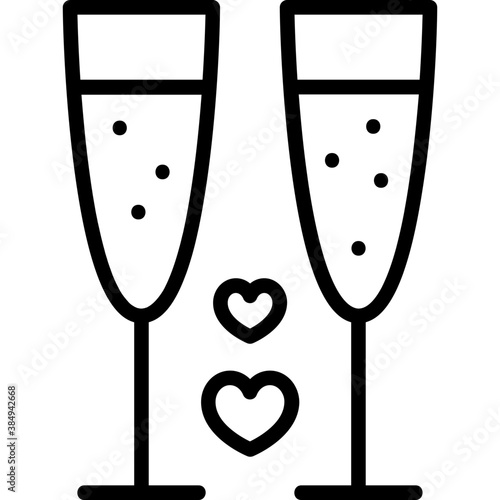 line icon for champagne © Muhammad