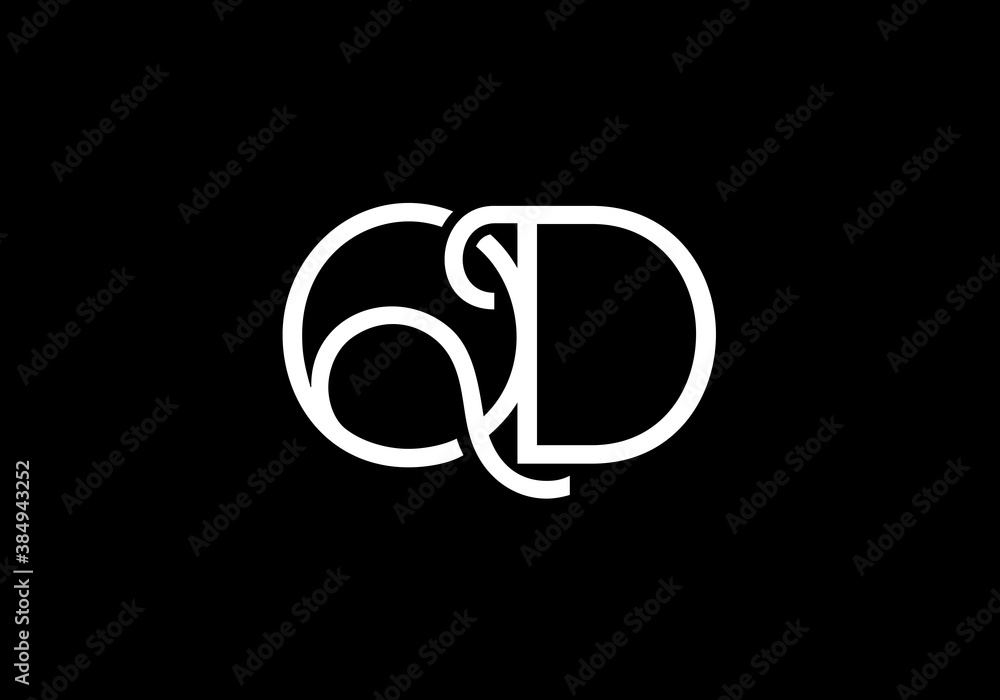 Initial Monogram Letter Q D Logo Design Vector Template. Q D Letter Logo Design Initial Monogram Letter Q D Logo Design Vector Template. Q D Letter Logo Design