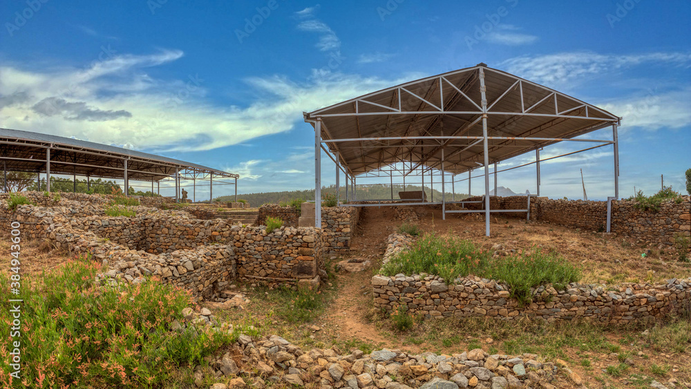 Ancient ruins of cradle of civilization, Tombs of Kings Kaleb & GebreMeskel in Aksum Ethiopia Ancient ruins of cradle of civilization, Tombs of Kings Kaleb & GebreMeskel in Aksum Ethiopia