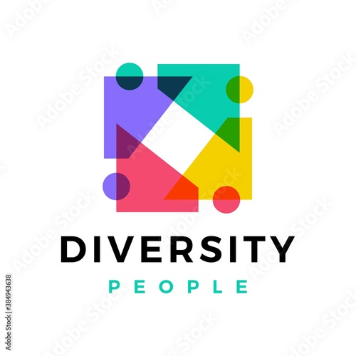 diversity people family logo vector icon illustration