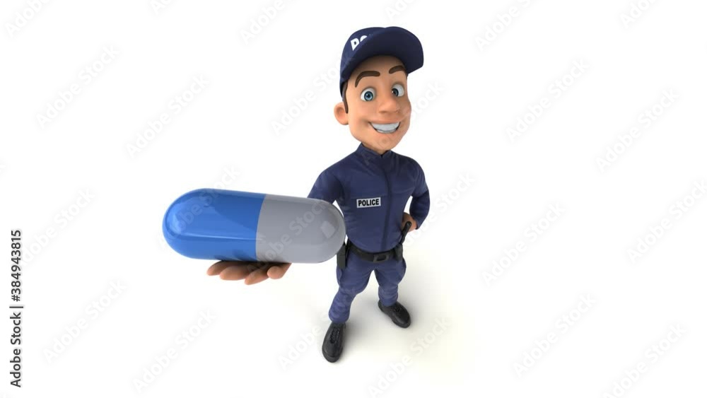 Fun 3D cartoon Police Officer