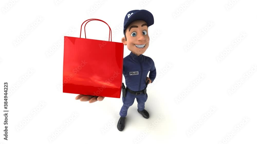 Fun 3D cartoon Police Officer Fun 3D cartoon Police Officer