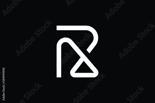 MR letter logo design on luxury background. RM monogram initials letter logo concept. MZ icon design. ZM elegant and Professional letter icon design on black background. MZ ZM MR RM