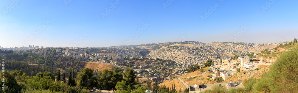 Wide panorama of Jerusalem