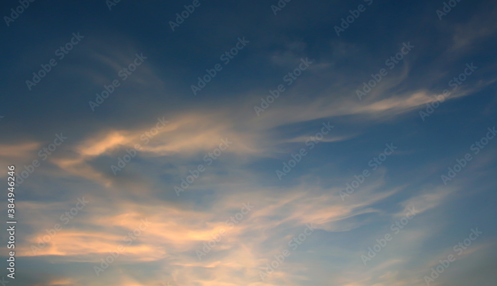 clouds and blue sky for background.