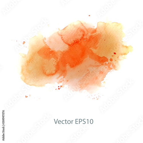 Orange watercolor background. vector background