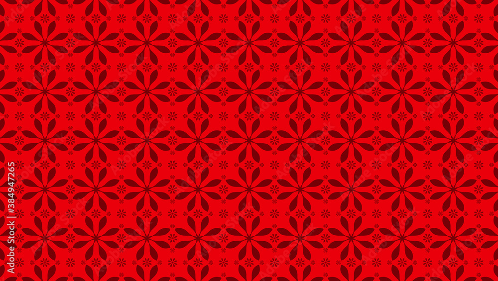 A red background with floral patterns A red background with floral patterns