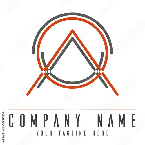 AO Letter Logo Design. Abstract and Modern Alphabet letters monogram icon A O, OA, A and O