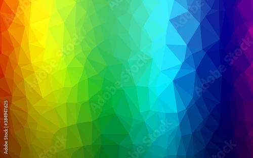 Light Multicolor, Rainbow vector low poly cover.