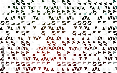 Light Green  Red vector background with triangles.