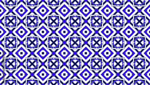 seamless geometric pattern of various blue squares