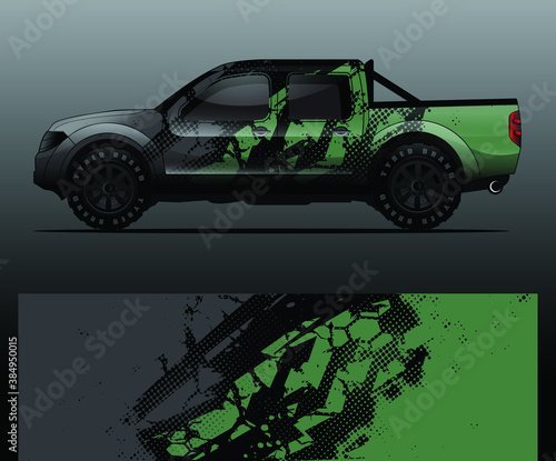 Truck decal graphic wrap vector, abstract background