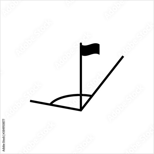 Corner Flag Icon, Football Soccer Field Flag, Sport Icon
