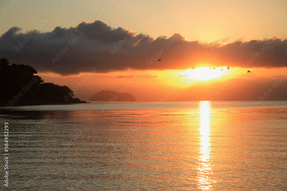 琵琶湖今津の夜明け