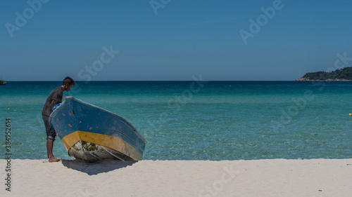Boat on the beach, Perhentian Island, Terengganu Malaysia