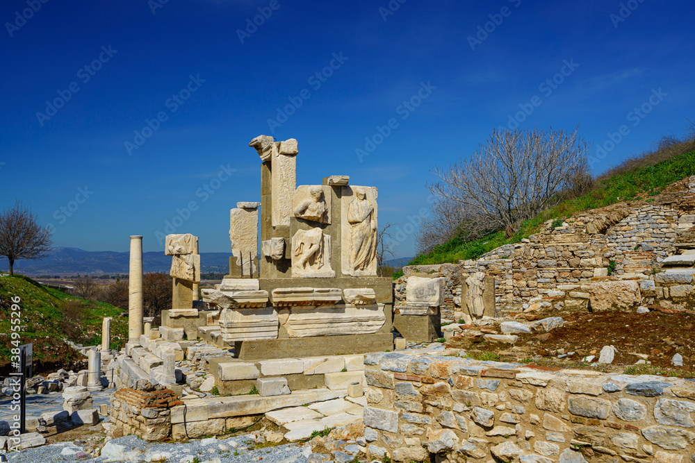 The statue was broken and destroyed at Ephesus