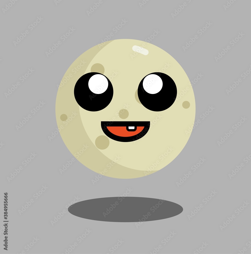 Fototapeta premium moon smiley face