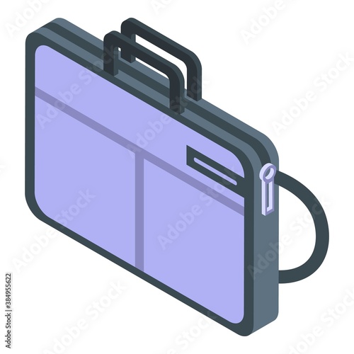 Case laptop icon. Isometric of case laptop vector icon for web design isolated on white background