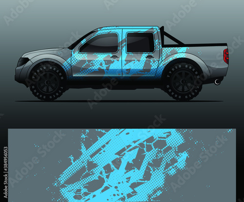Truck decal graphic wrap vector, abstract background