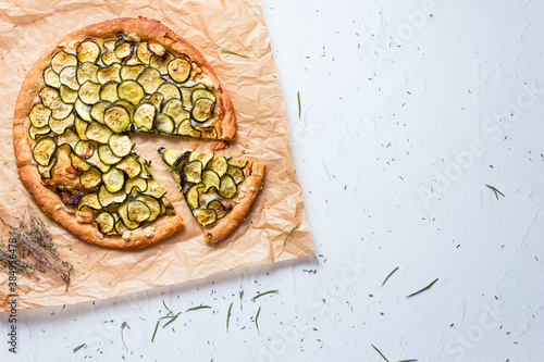 Obraz na płótnie zucchini tart