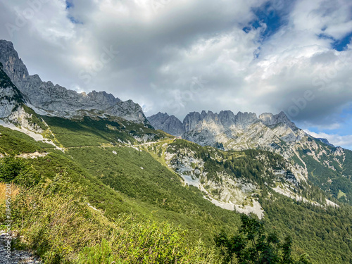 kaiser mountains in the alps, austria