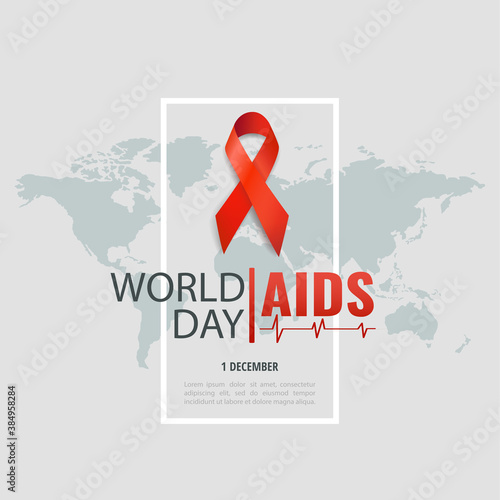 Vector illustration on the theme World Aids Day. 
