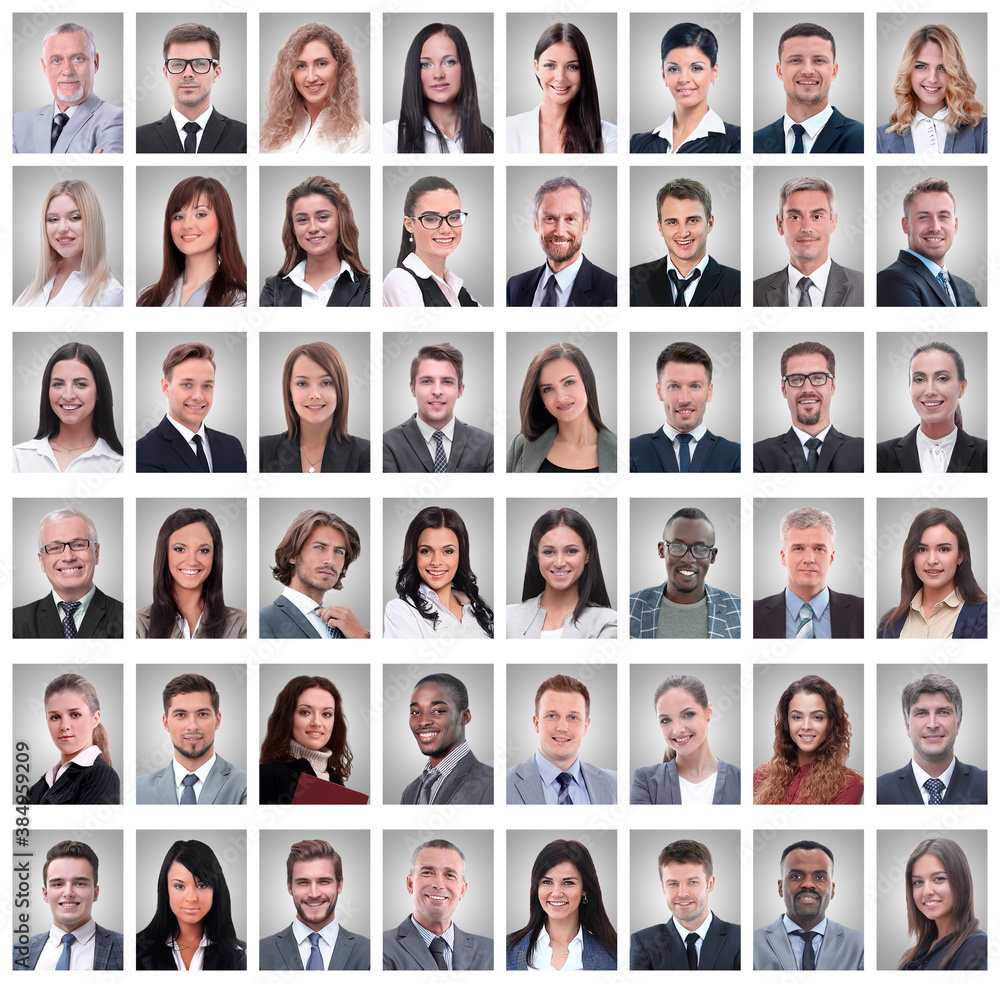 Obraz premium portraits of successful young businessmen isolated on white