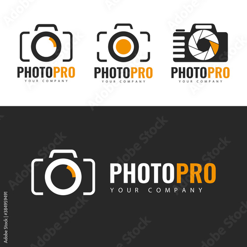 Set of logo template. Photo logo design.
