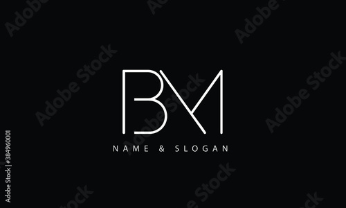 BM, MB, B, M abstract letters logo monogram