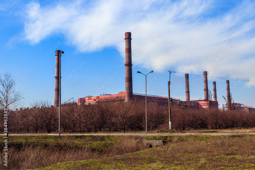 Industrial view of the old factory