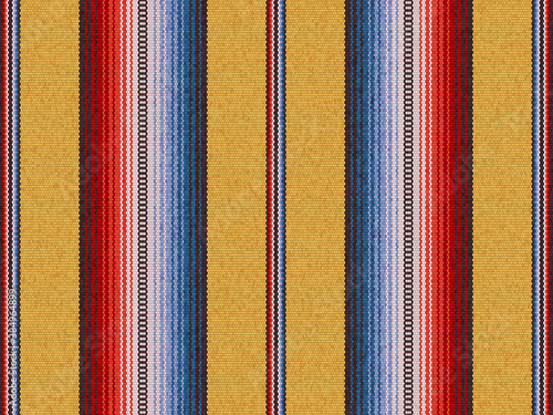 Blanket stripes seamless vector pattern. Background for Cinco de Mayo party decor or ethnic mexican fabric pattern with colorful stripes. Serape design