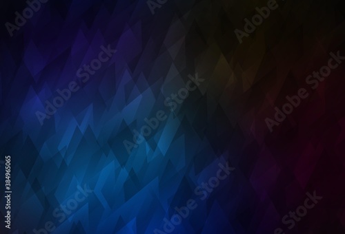 Dark BLUE vector template with rhombus.