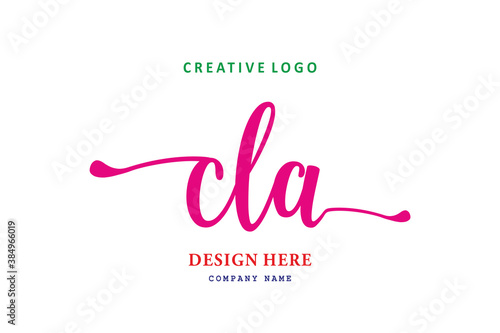 simple CLA letter arrangement logo is easy to understand, simple and authoritative