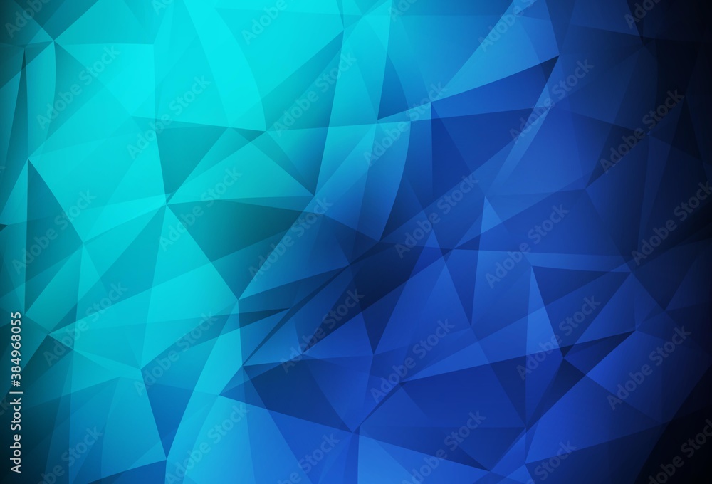 Fototapeta premium Dark Blue, Green vector abstract mosaic backdrop.