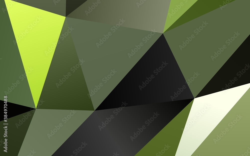Dark Green vector abstract polygonal cover. Dark Green vector abstract polygonal cover.
