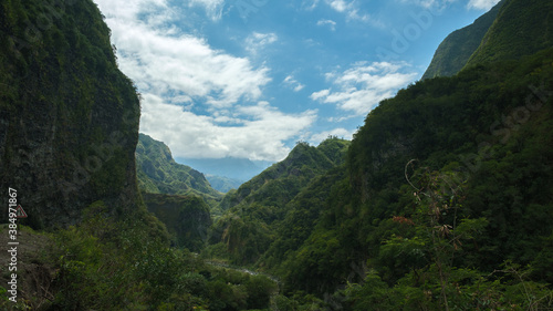 View on the valley of Cilaos, Reunion island