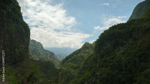 View on the valley of Cilaos, Reunion Island
