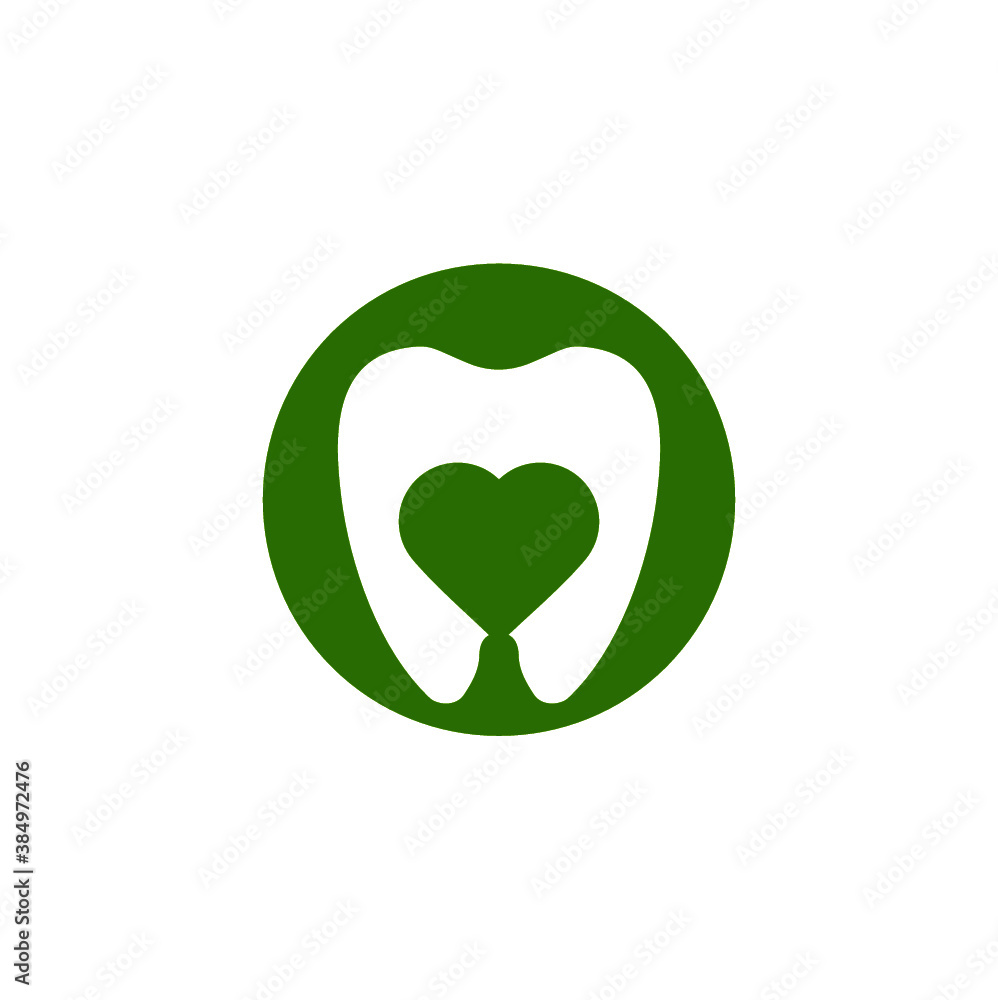 tooth hearth logo design icon vector on white background. tooth hearth logo design icon vector on white background.
