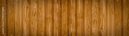 Wood timber background banner panorama - Rustic grunge brown wooden boards panel wall texture