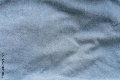 Blue color fabric texture background, close up