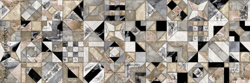brown retro tiles pattern, geometric background