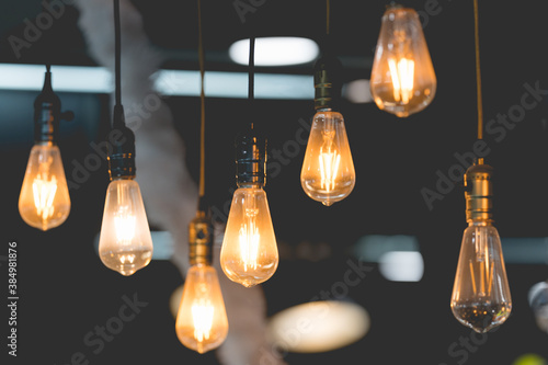 Retro Edison light bulb decor