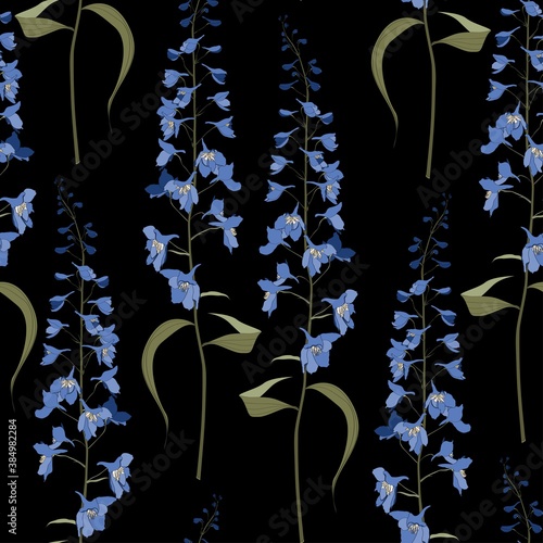 Fotografie, Tablou Floral seamless pattern