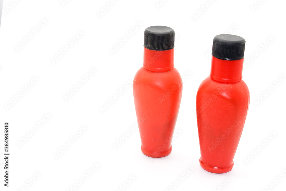 A picture of bottles on white background A picture of bottles on white background