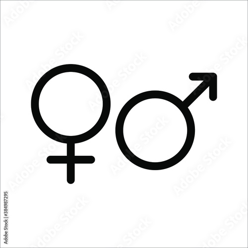 woman and man icon template color editable. Male and female symbol vector sign