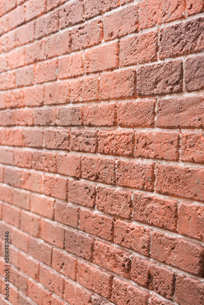 Fototapeta premium Red grunge brick wall pattern background