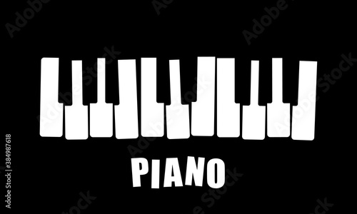 Music background with piano keys. Vector illustration.