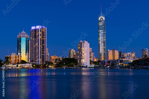 Gold Coast by night  Queensland  Australia