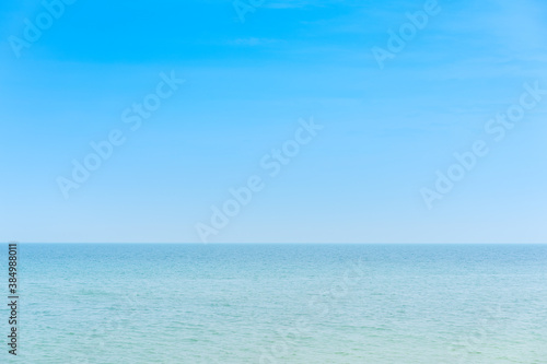 beautiful blue sea and sky in tropical ocean background 